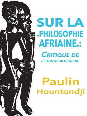cover image of Sur la philosophie africaine
